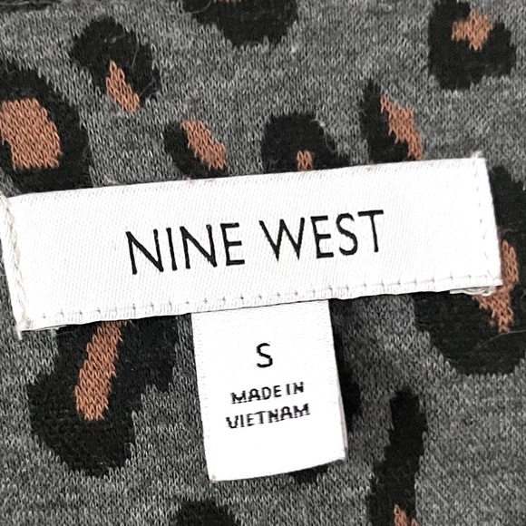 nine west leopard print gray open sweater jacket - Picture 16 of 16